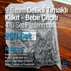 Bebe Çıtçıtı 9,5 mm Paslanmaz Delikli Klikıt Çıtçıt 250 Adet/Pk C0095DPPK