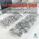 9,5 mm Prong Snaps Fastener Baby Pearlescent Snap Buttons 3/8" Stainless 100 Pcs/Pk C0095SPPK
