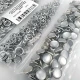 9,5 mm Prong Snaps Fastener Baby Pearlescent Snap Buttons 3/8" Stainless 100 Pcs/Pk C0095SPPK