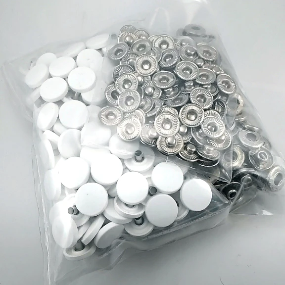 Alfa Çıtçıt Düğme 15 mm Plastik Kapak Saç 3 Alt Parça 144 Adet/Paket CPL0001PPK