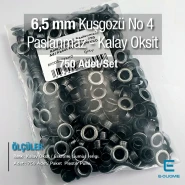 4 No Kuşgözü Eskitme Gümüş Paslanmaz 6,5 mm 750 Ad/Paket ER0004PPKKO