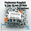 No 24 Kuşgözü Gümüş - Nikel Paslanmaz Çelik İç Çap 10 mm (250 Ad/Paket) ER0024PPK