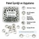 No 24 Kuşgözü Gümüş Nikel Paslanmaz Çelik İç Çap 10 mm 250 Adet/Paket ER0024PPK, tekstil ve çanta projeleri için ideal çözüm