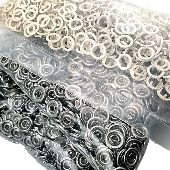 8 mm 0,31" Prong Snap Fasteners For Baby Clothes Ecru Color 500 Pieces ERBCLK0008PECRU