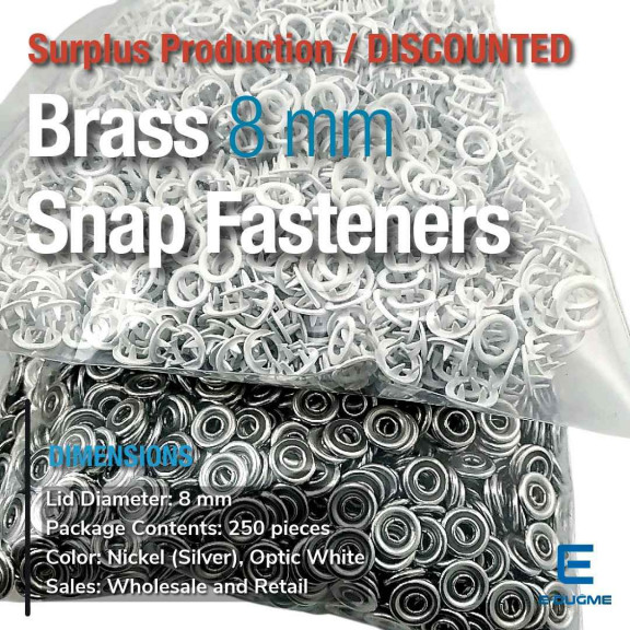 8 mm Bebe Çıt Çıtı 250 Adet Kirli Beyaz Renk Klikıt Çıtçıt ERBCLK0008PKBEYAZ