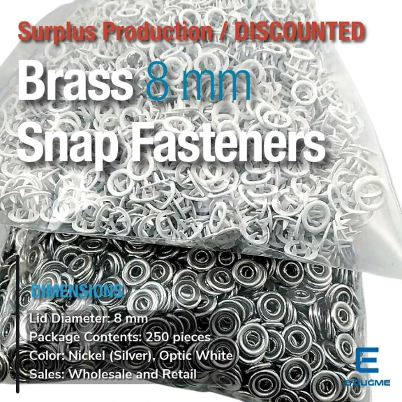 8 mm Bebe Çıt Çıtı 250 Adet Kirli Beyaz Renk Klikıt Çıtçıt ERBCLK0008PKBEYAZ