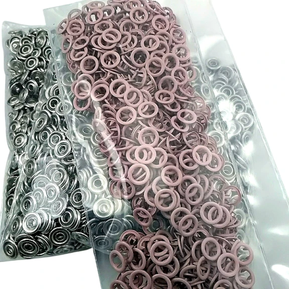 8 mm 0,31" Prong Snap Fasteners For Baby Clothes Powder Color 500 Pieces ERBCLK0008PMOR