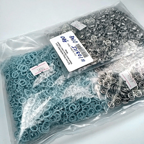 8 mm Bebe Çıt Çıtı 250 Adet Bebe Mavisi Klikıt Çıtçıt ERBCLK0008PRLB