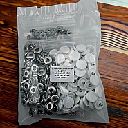 15 mm Plastic Snap Fastener Stainless Bottom Piece Set 100 pcs/pkt ERC0015PLPPK