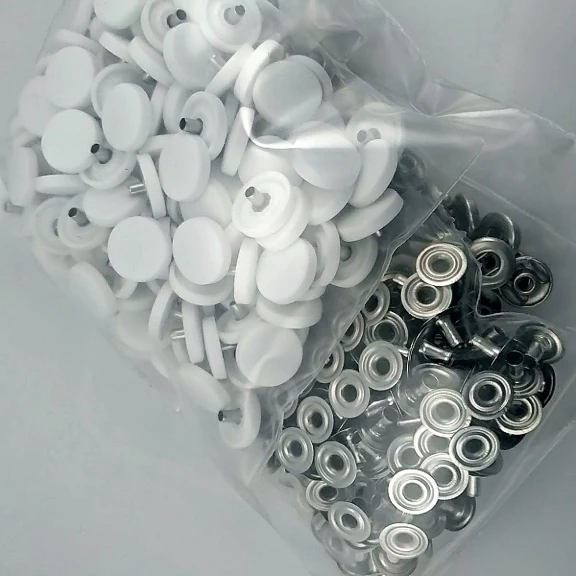 15 mm Plastik Beyaz Kapaklı Çıtçıt 100 adet/pkt ERC0015PWHT