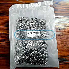 Sew Snap Button 15 mm 24L 5/8" Stainless Steel 150 Pcs/Pack Four Holes ERD150P4PK