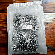 Dikme Çıtçıt Düğme 15 mm 24 boy Paslanmaz Çelik 150 Adet/Paket Dört Delikli ERD150P4PK