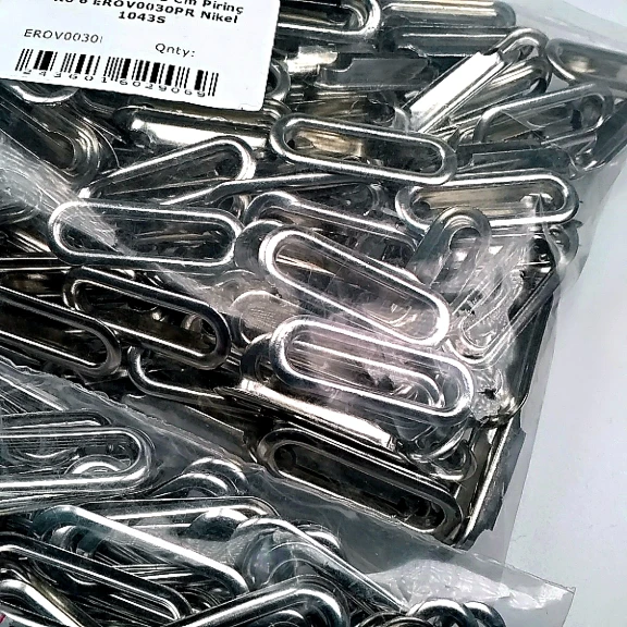 Oval Kuşgözü 3 cm Pirinç 100 Adet / Paket Nikel Renk EROV0030PRPromo