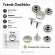 33.5 Pin Rivet 9.5 mm Stainless Steel Cap Aluminum Pin for Leather Fabric Canvas