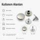 33.5 Pin Rivet 9.5 mm Stainless Steel Cap Aluminum Pin for Leather Fabric Canvas