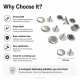 33.5 Pin Rivet 9.5 mm Stainless Steel Cap Aluminum Pin for Leather Fabric Canvas