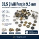 33,5 Çivili Perçin 9,5 mm Pirinç Kapaklı Alüminyum Çivili - Tekli Satış ERPER095PRKAP