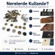 33,5 Çivili Perçin 9,5 mm Pirinç Kapaklı Alüminyum Çivili - Tekli Satış ERPER095PRKAP
