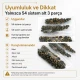 Antik Sarı Renk Paslanmaz 54 Sistem Alt 3 Parça 100 Adet/Paket, Black Nikel Renk Paslanmaz Metal Parça Grubu