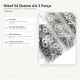 Nikel Renk Paslanmaz 54 Sistem Alt 3 Parça 100 Adet/Paket ALT0054-3PN, çanta, mont, kaban ve tekstil aksesuarları için uygun