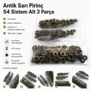 Antique Brass Color Brass 54 System Lower 3 Parts, 100 pcs/Pack ALT0054-3PRANT