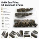 Antik Sarı Renk Pirinç 54 Sistem Alt 3 Parça 100 Adet/Paket, siyah oksit pirinç malzeme ile üretilmiş, çanta, mont ve