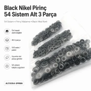 Black Nickel Color Brass 54 System Lower 3 Parts, 100 pcs/Pack ALT0054-3PRBN
