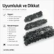 Black Nikel Renk Pirinç 54 Sistem Alt 3 Parça 100 Adet/Paket - Çıtçıt Düğme Aksesuarı