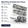 Nickel Color Brass 54 System Lower 3 Parts, 100 pcs/Pack ALT0054-3PRN