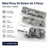 Nickel Color Brass 54 System Lower 3 Parts, 100 pcs/Pack ALT0054-3PRN