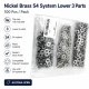 Nikel Renk Pirinç 54 Sistem Alt 3 Parça 100 Adet/Paket, montaj için uygun nikel renk saç metal parçalar