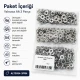Nikel Renk Pirinç 54 Sistem Alt 3 Parça 100 Adet/Paket, montaj için uygun nikel renk saç metal parçalar