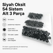 Siyah Oksit Renk Paslanmaz 54 Sistem Alt 3 Parça 100 Adet/Paket ALT0054-3PSO