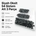 Siyah Oksit Renk Paslanmaz 54 Sistem Alt 3 Parça 100 Adet/Paket ALT0054-3PSO