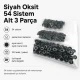 Siyah Oksit Renk Paslanmaz 54 Sistem Alt 3 Parça 100 Adet/Paket ALT0054-3PSO