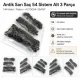 Antique Brass Color Sheet Metal 54 System Lower 3 Parts, 144 pcs/Pack, used for snap fastener applications in textiles and