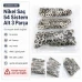 Nikel Renk Saç 54 Sistem Alt 3 Parça 144 Adet/Paket ALT0054-3SN