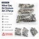 Nikel Renk Saç 54 Sistem Alt 3 Parça 144 Adet/Paket ALT0054-3SN, black nikel metal malzeme ile üretilmiş, 54 sistem çıtçıt