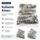 Nikel Renk Saç 54 Sistem Alt 3 Parça 144 Adet/Paket ALT0054-3SN, black nikel metal malzeme ile üretilmiş, 54 sistem çıtçıt