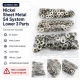 Nikel Renk Saç 54 Sistem Alt 3 Parça 144 Adet/Paket ALT0054-3SN, black nikel metal malzeme ile üretilmiş, 54 sistem çıtçıt
