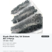 Siyah Oksit Renk Saç 54 Sistem Alt 3 Parça 144 Adet/Paket ALT0054-3SSO
