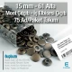 Alfa Çıtçıt Düğme 15 mm Antik Sarı Paslanmaz Çelik Çıtçıt Düğme 75 Adet/Paket C0001PPKANT