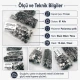 15 mm Alfa Paslanmaz Füme Çıtçıt Düğme, sağlam kapama ve modern tasarım için ideal