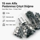 15 mm Alfa Paslanmaz Füme Çıtçıt Düğme, sağlam kapama ve modern tasarım için ideal