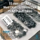 Alfa Çıtçıt Düğme 15 mm Black Nikel - Füme Paslanmaz Çelik Çıtçıt Düğme 75 Adet/Paket C0001PPKBNLK