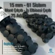 15 mm Paslanmaz Çıtçıt Siyah 100 Adet/Paket 61 Çıtçıt Düğme C0004P15PKBLK