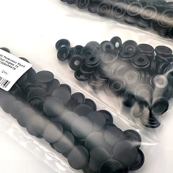 15 mm Paslanmaz Çıtçıt Siyah 100 Adet/Paket 61 Çıtçıt Düğme C0004P15PKBLK