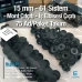 15 mm Paslanmaz Çıtçıt Siyah 100 Adet/Paket 61 Çıtçıt Düğme C0004P15PKBLK