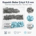 Pastel Blue Painted Stainless Capped Baby Snap Fastener 9.5 mm / 0.37 in, 250 Sets/Pack C0014PromoPBlue