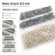 Bebe çıtçıtı 9,5 mm açık bej renk paslanmaz delikli klikıt çıtçıt, 250 adet/paket